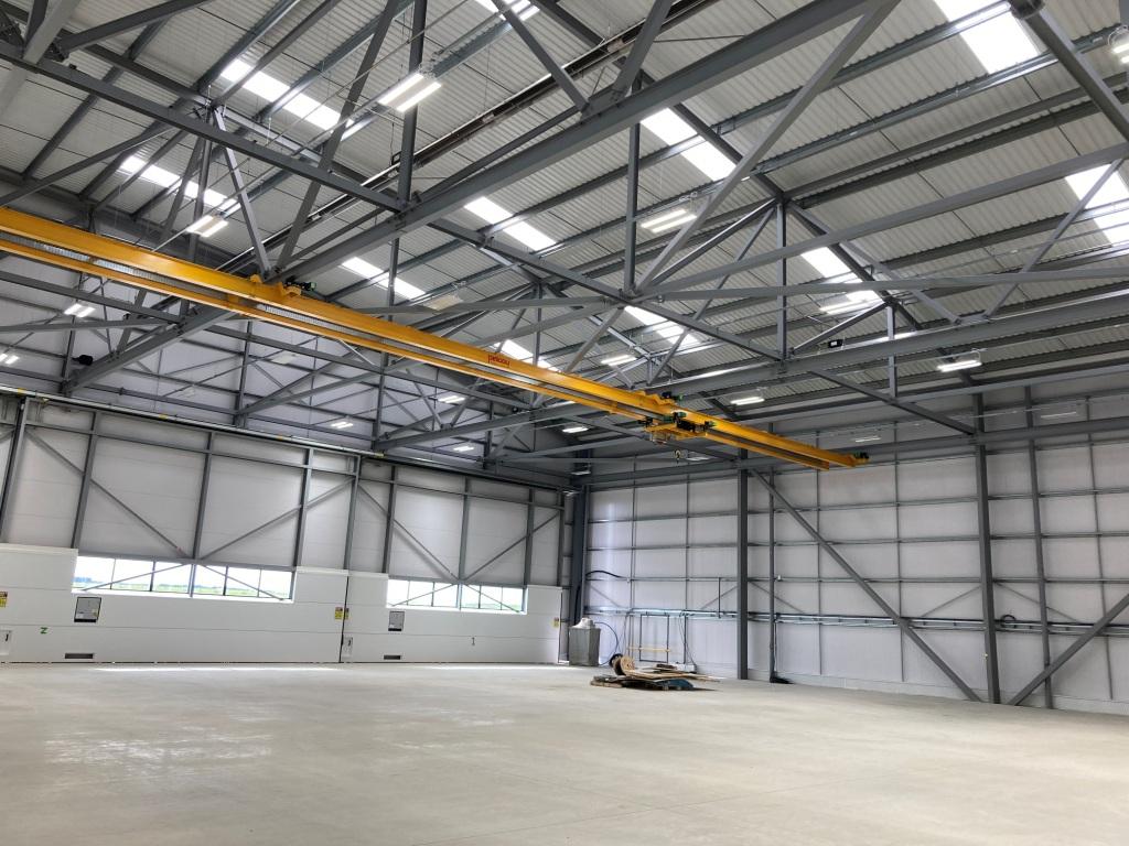 Gas-fired radiant heating in factory